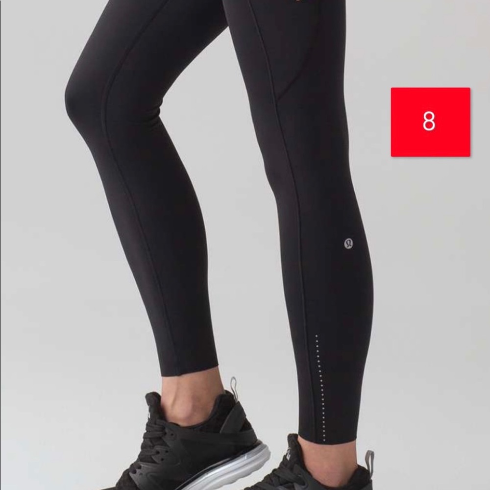 Lululemon Black Fast and Free Tight 25”, size 8
